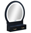 4905SET-BK CECILIA VANITY TABLE & STOOL-BLACK