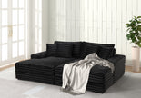 5400 Chaise Lounge Black Sofa