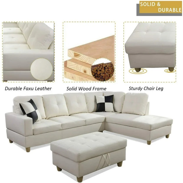 F092B Sectional + Ottoman