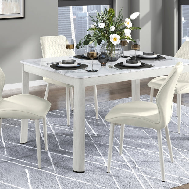 5918BES Hollis White Dining Set