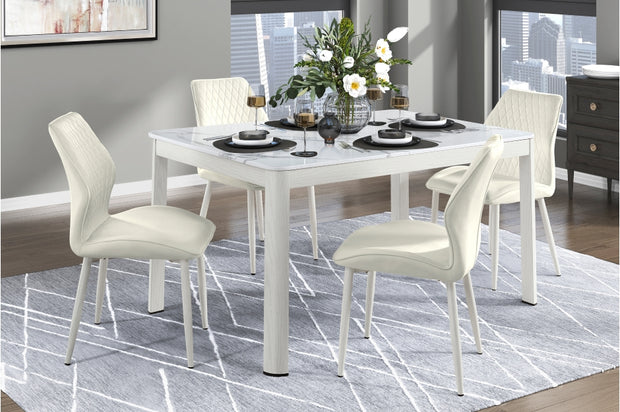 5918BES Hollis White Dining Set