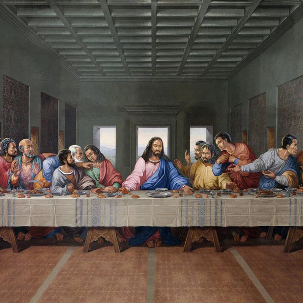 TEMP GLASS W/ FOIL – LAST SUPPER (ETHNIC)