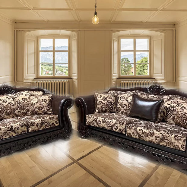 601 PU Brown Sofa & Loveseat