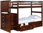 820-TTCP_800E-CP T/F includes Drawers Mission Stairway Bunkbed