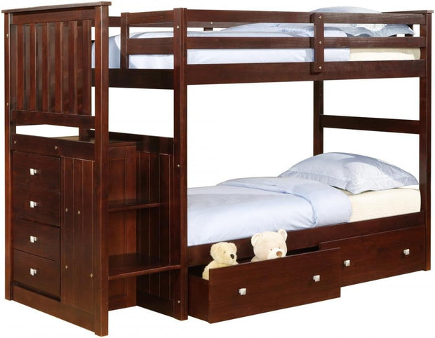 820-TTCP_800E-CP T/F includes Drawers Mission Stairway Bunkbed