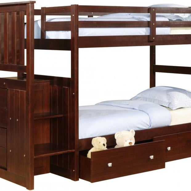 820-TTCP_800E-CP T/F includes Drawers Mission Stairway Bunkbed