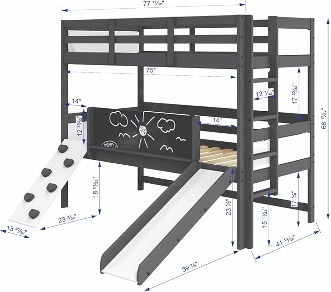 3006-TTDG Twin/Twin Activity Bunkbed