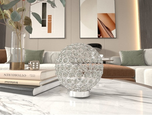 6262T-2 LÁMPARA DE MESA GLOBO DE CRISTAL
