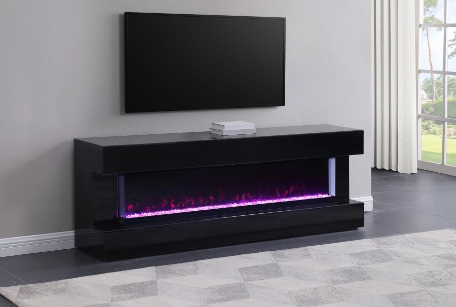 710022 Vallerie 71" Black TV Stand