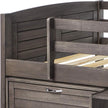 790-TAG-B Cama baja tipo loft con dos rejillas, color gris