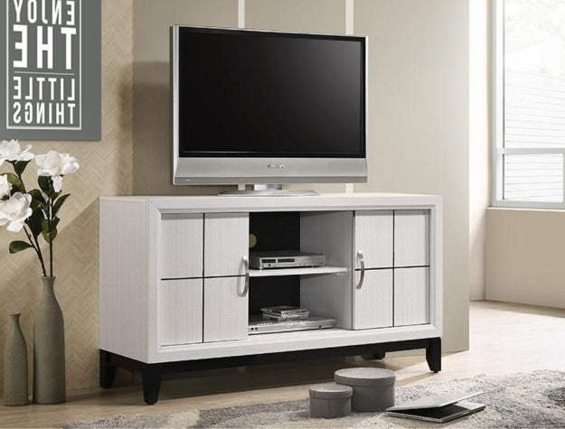 B4610-8 AKERSON White TV STAND