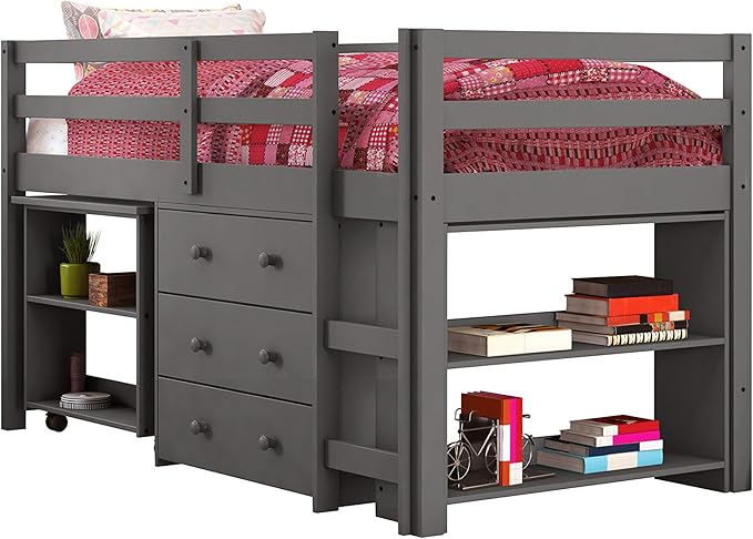 760-TDG Twin Loft Includes Desk, Chest & Bookcase