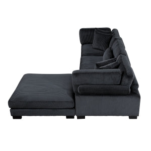 8555 4-Piece Modular Sectional with Ottoman
