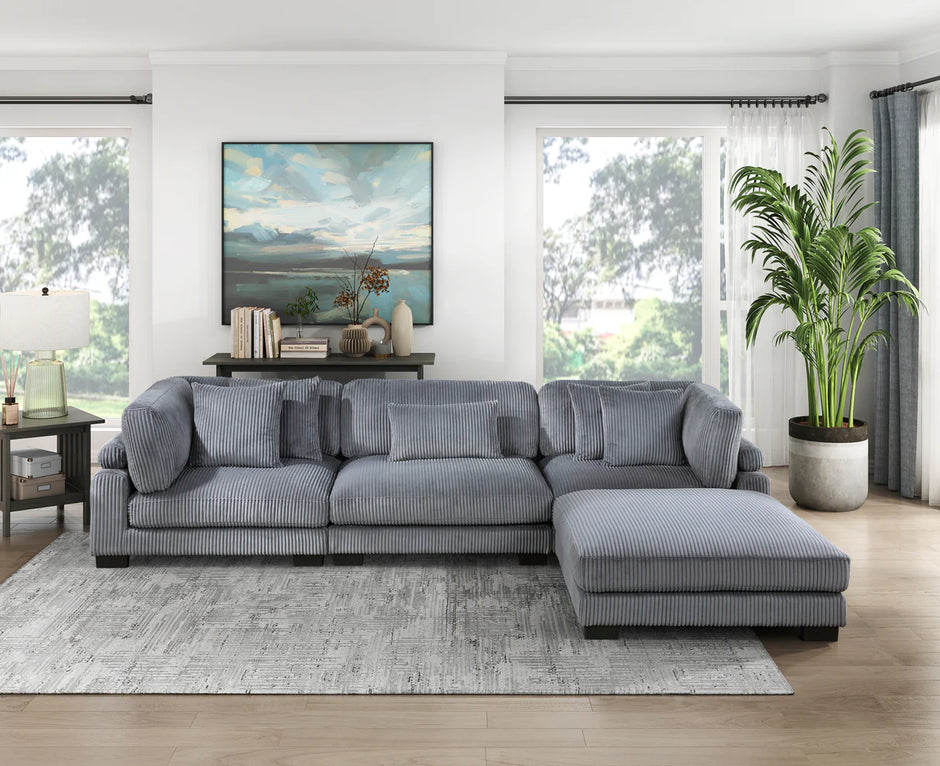 8555 4-Piece Modular Sectional with Ottoman