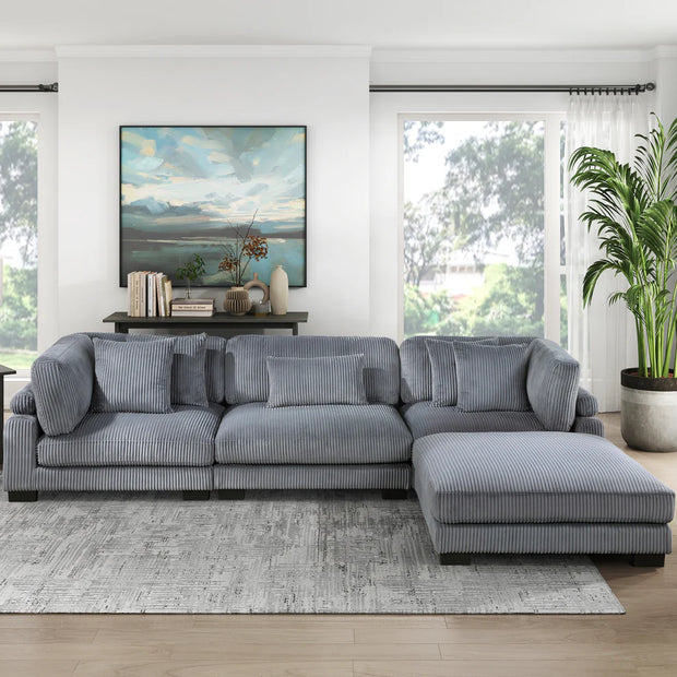 8555 4-Piece Modular Sectional with Ottoman