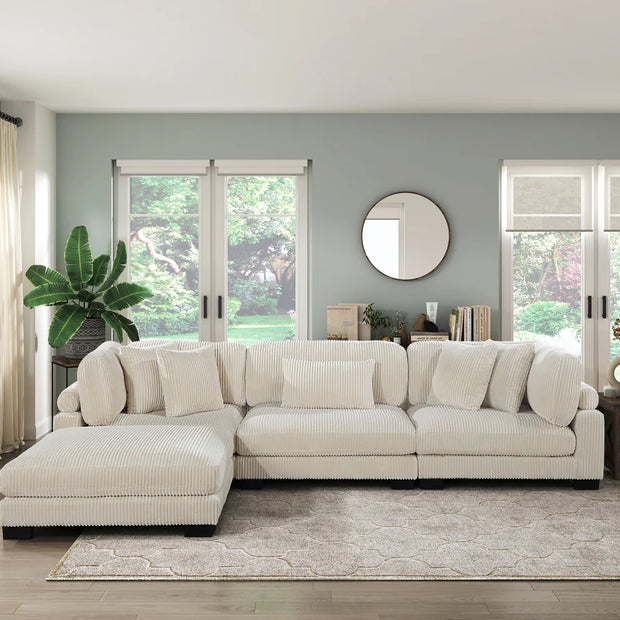 8555 4-Piece Modular Sectional with Ottoman