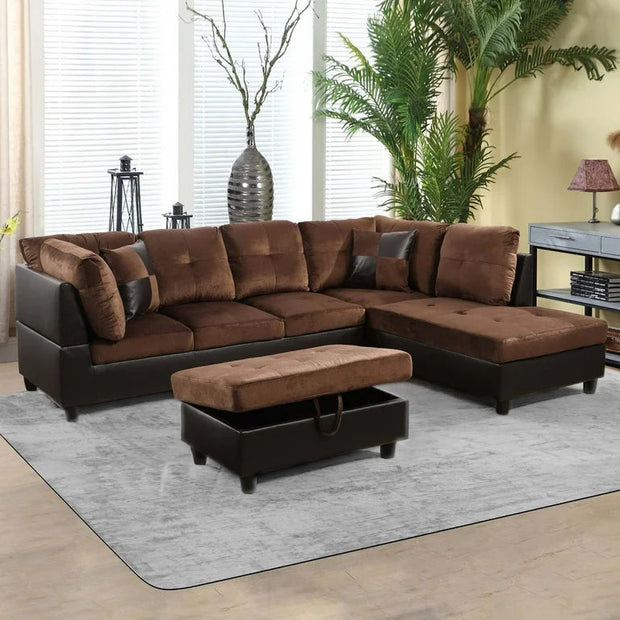 F107B Sectional + Ottoman