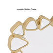 Modern Large Gold Rectangle Irregular Pebble Wall Mirror Decor