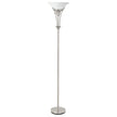 Archie 71-inch Frosted Torchiere Floor Lamp Brushed Steel