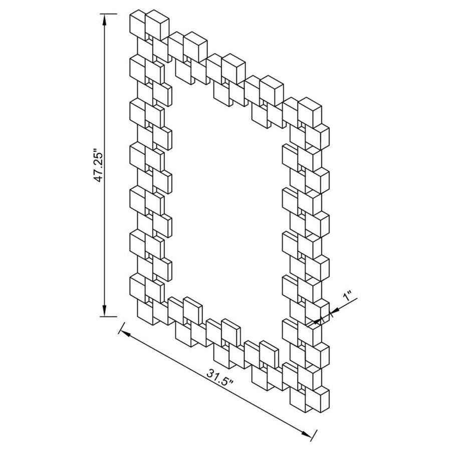 Pamela Rectangular Frameless Wall Mirror