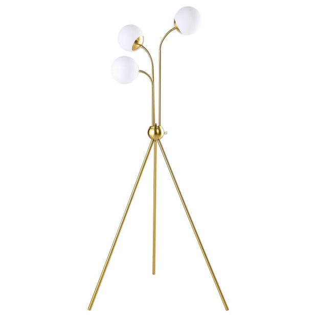 Miley Spherical Bulb Tripod Tree Gold Floor Lamp