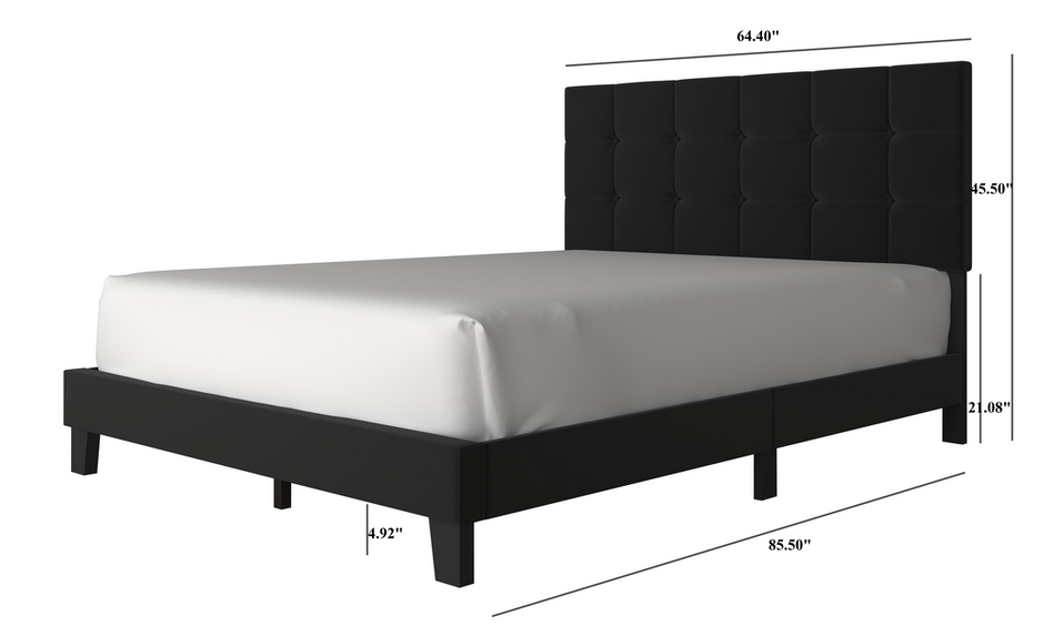 930 Black Platform Bed