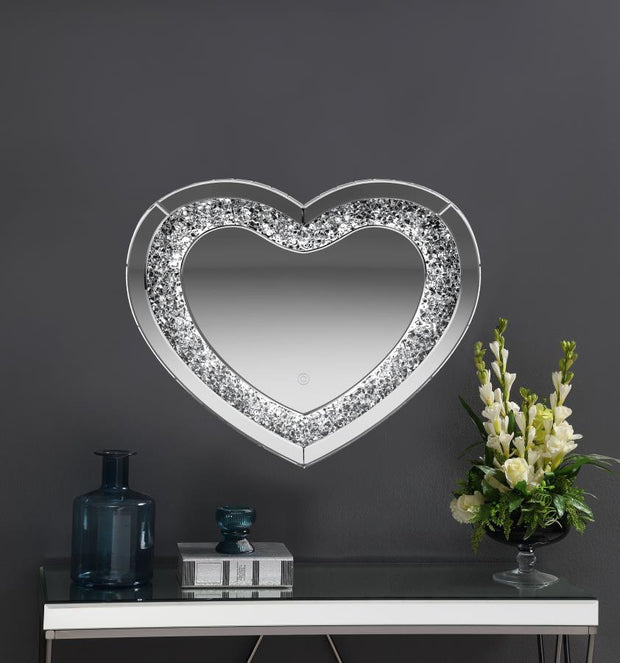 Aiko Heart Shaped LED Light Wall Mirror