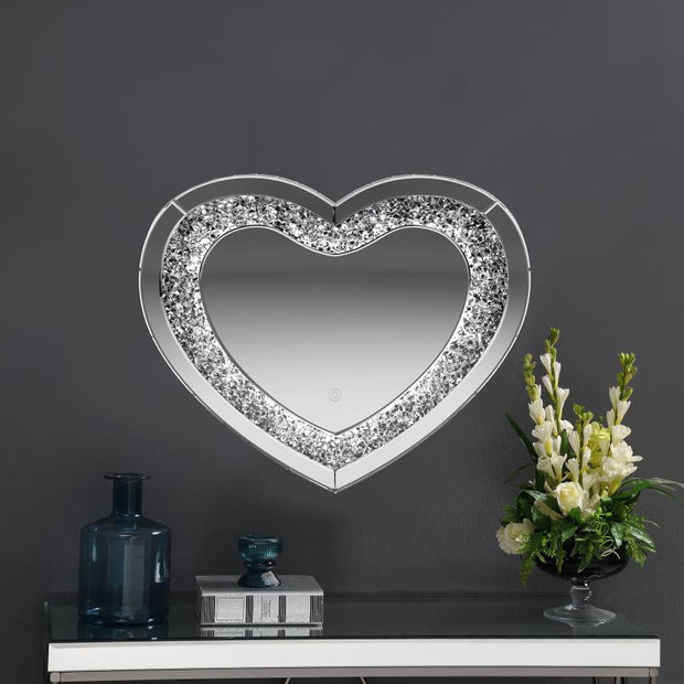 Aiko Heart Shaped LED Light Wall Mirror