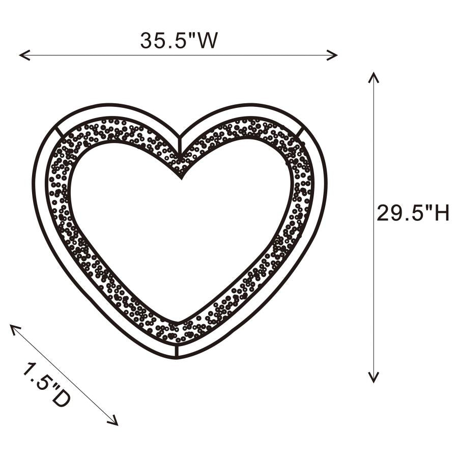 Aiko Heart Shaped LED Light Wall Mirror
