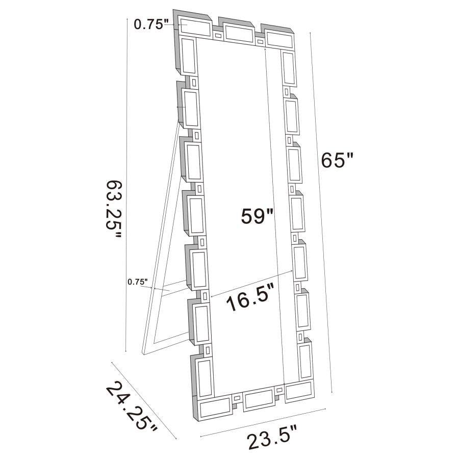 Geometric Frame Standing Mirror