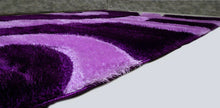 Colibri Shaggy 3D Purple Area Rug 999