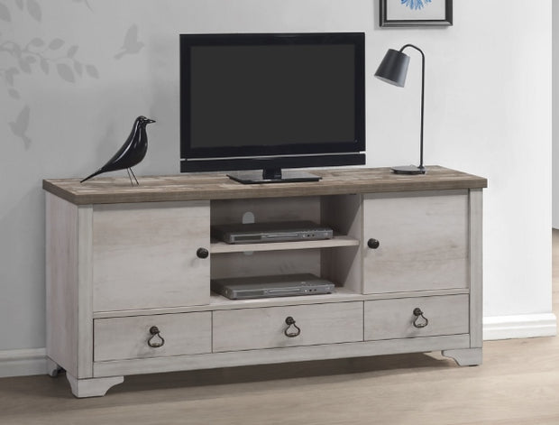 B3050-7 PATTERSON WHITE TV STAND