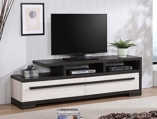 B8162-9 REMINGTON WHITE CHALK/EBONY TV STAND