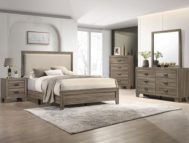 B9205 JUEGO DORMITORIO MILLIE GRIS