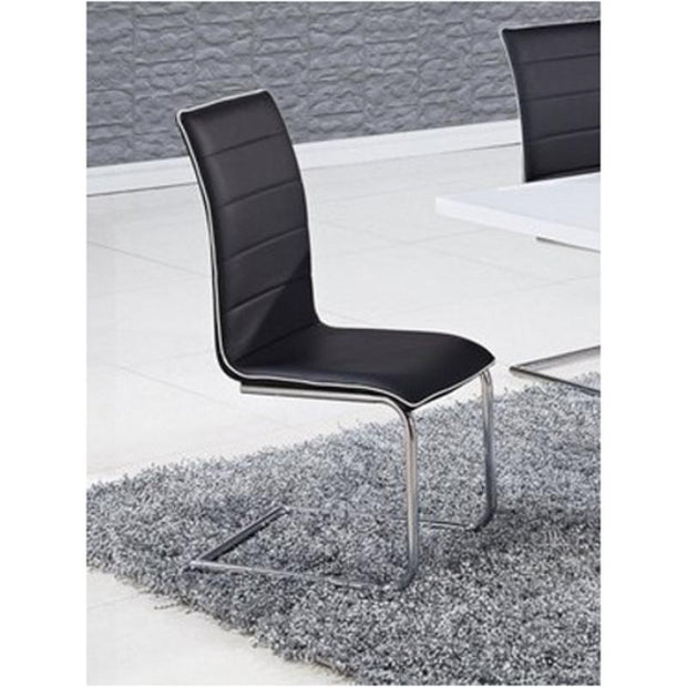 D490dt White/black Dining Set