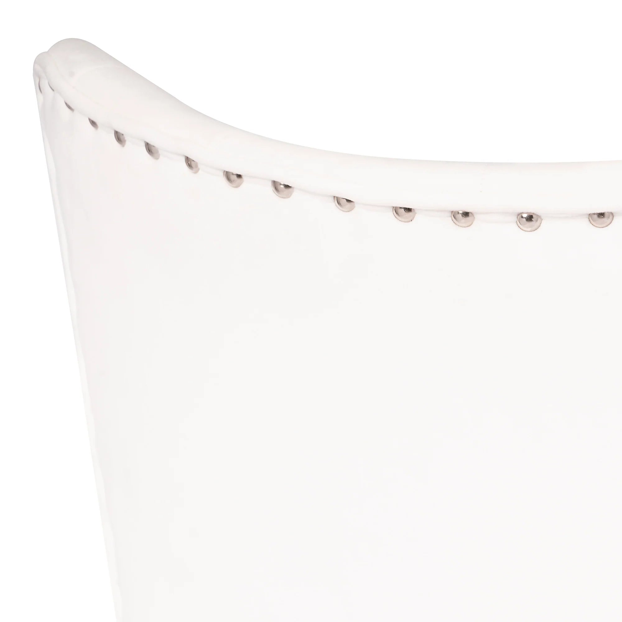Raven Tufted White Vanity Chair