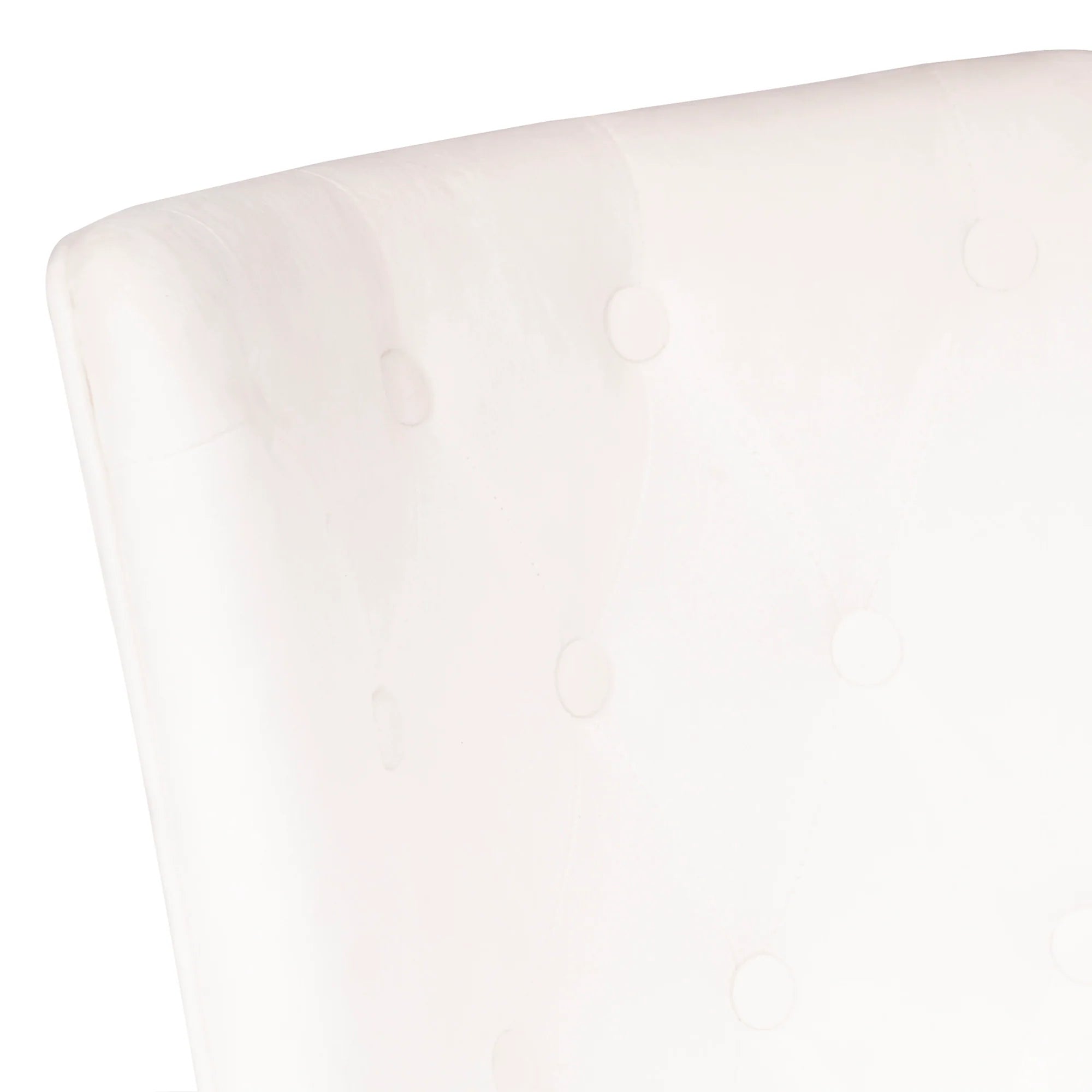 Raven Tufted White Vanity Chair