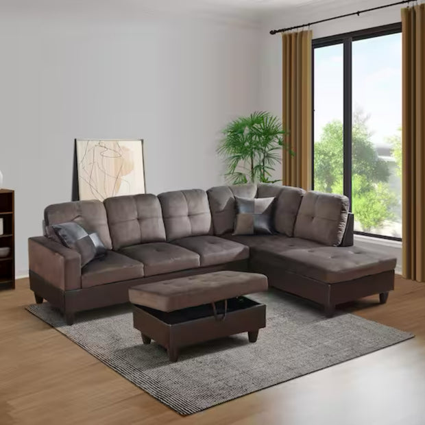 F105B Sectional + Ottoman Set