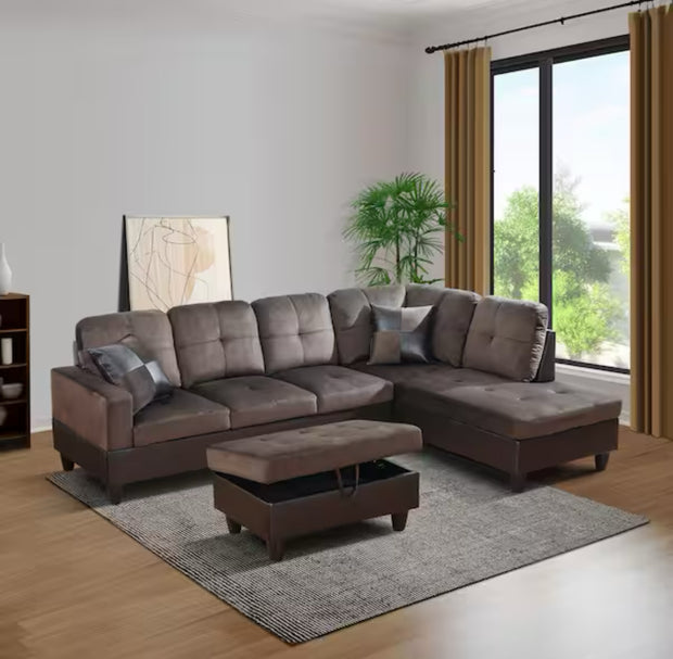 F105B Sectional + Ottoman Set