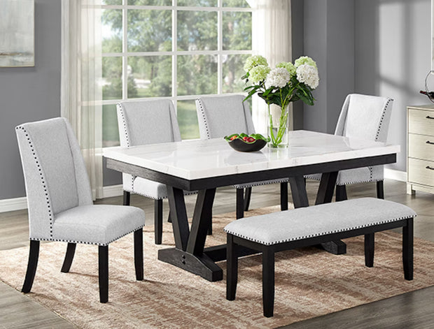 1319 VANCE FAUX TBL/WING DINING SET