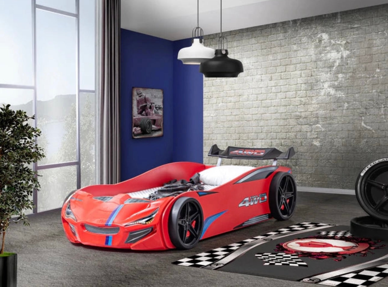 Red Racer Car Twin bed