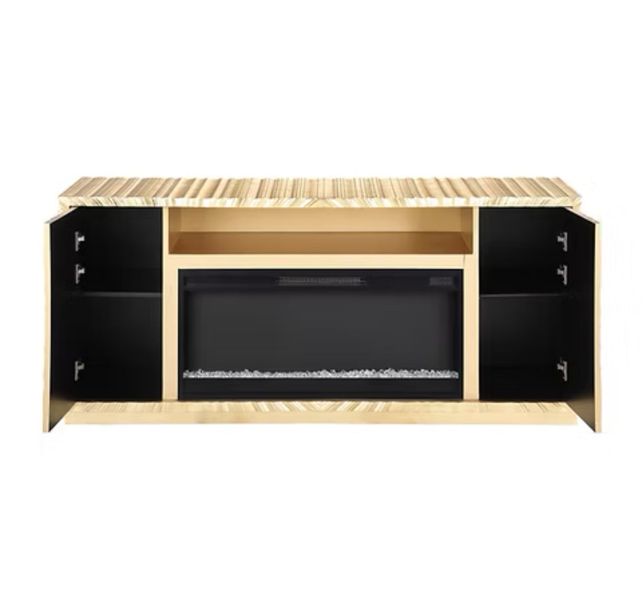 A-F05 Helios Gold Leaf Fireplace