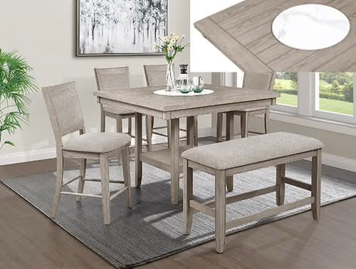 2727MB MARBLE FULTON ALL GREY COUNTER HEIGHT SET