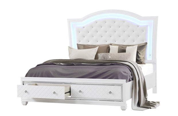 Shiney White Bedroom Set