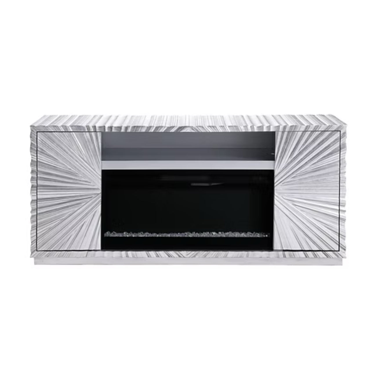A-F06 Selene Silver Leaf Fireplace