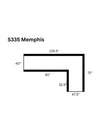 S335 Memphis Grey Sectional