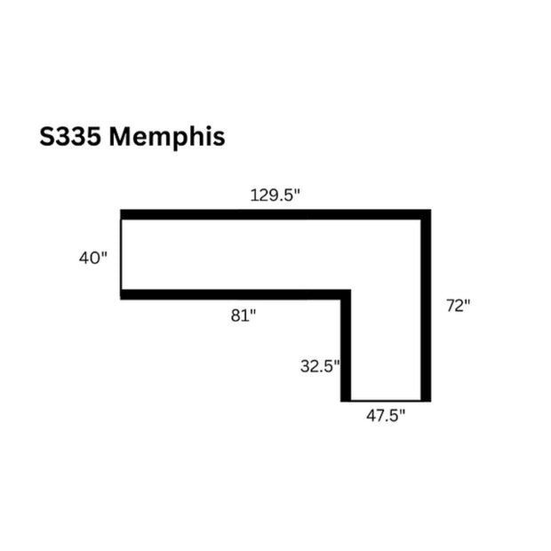 S335 Memphis Grey Sectional