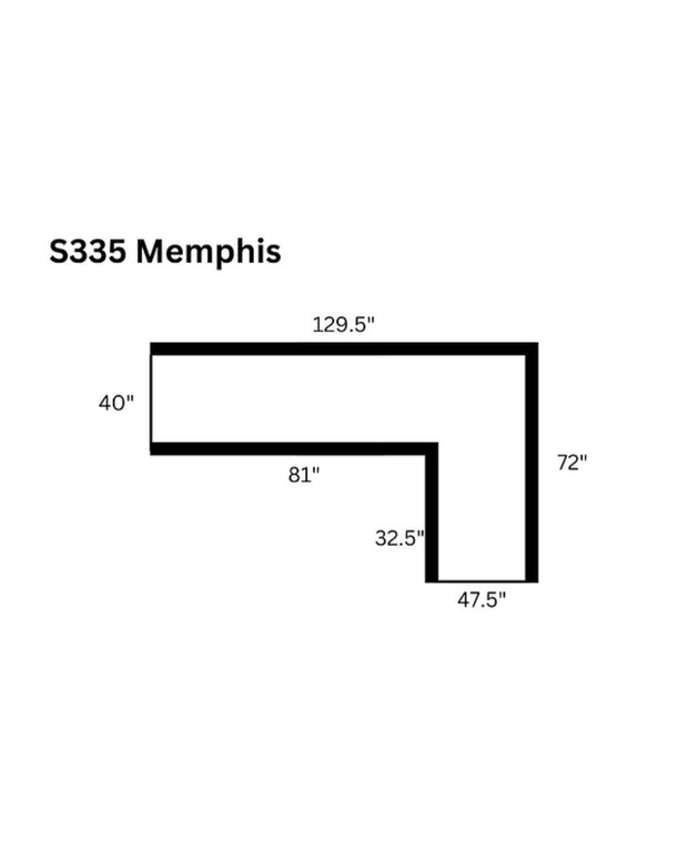 S335 Memphis Grey Sectional