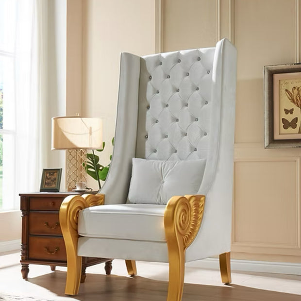 A-CH02 Throne 62.5" Tall (White)