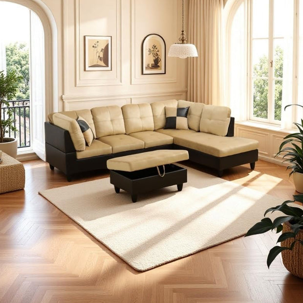 F103B Sectional + Ottoman